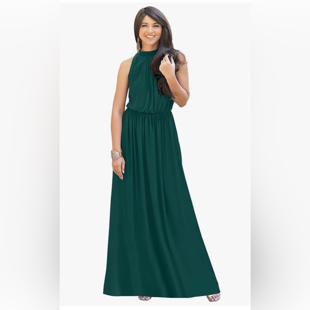 Elegant Emerald Maxi Dress